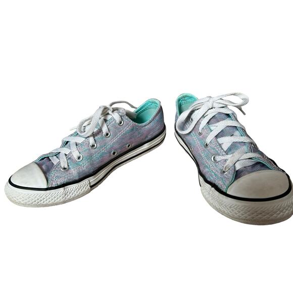 Converse Chuck Taylor All Star Girls Pink Blue Lace Up Round Toe Sneakers Size 3 - Picture 6 of 10